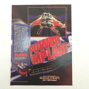 VTG Holley Power Implant Advertising Print Ad Camaro Street Machine Garage Wall
